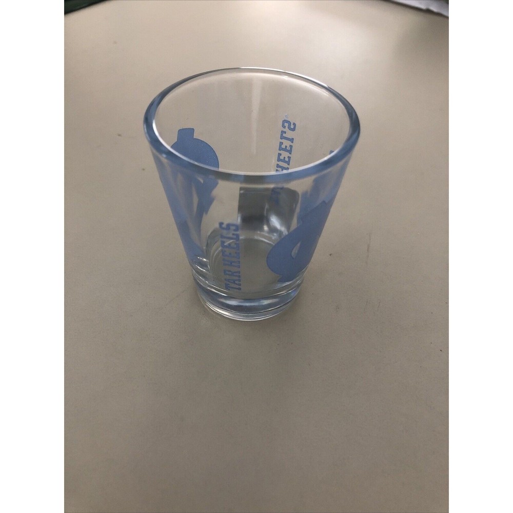 University of North Carolina Tar Heels Shot Glass New Blue Logo
